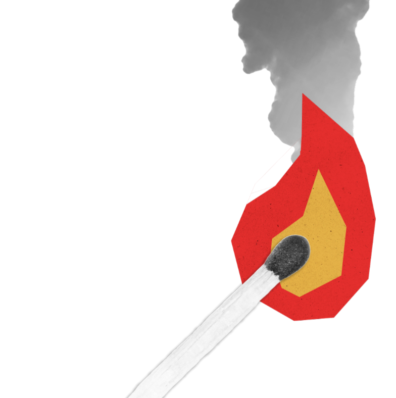 burning match drawing